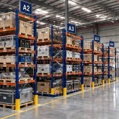 Racked aircraft parts inventory