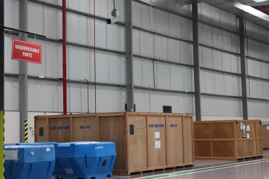 Unserviceable parts storage area